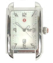 Michele MW15C00A0025 Rectangle Milou Silver Tone MOP Texture Dial Watch ... - $400.00