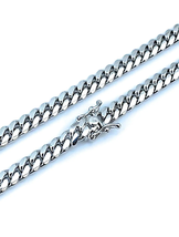 ADIRFINE 925 Solid Sterling Silver 9mm Miami Cuban Link Chain - $485.99+