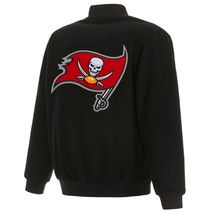 NFL Tampa Bay Buccaneers JH Design Wool Reversible Jacket Blk Embroiderd Logos  - £142.36 GBP