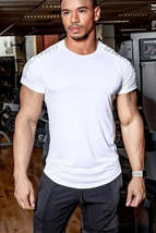 Men&#39;s Plus Size Letter Round Neck Short Sleeve T-Shirt - $30.49
