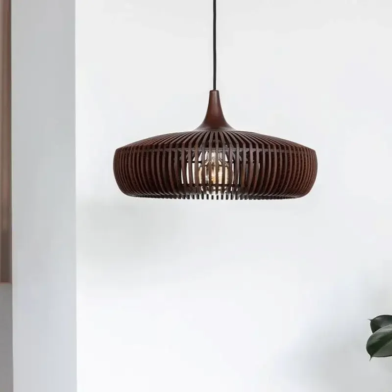 Retro Log Restaurant Chandeliers Art Wooden Designer Led Lamp for Bedroo... - $319.00+
