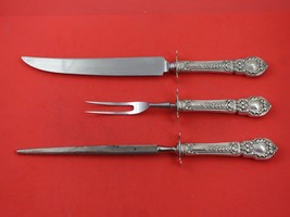 Charles II by Lunt Sterling Silver Roast Carving Set 3pc HH w/Stainless Heirloom - £244.48 GBP