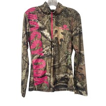 Mossy Oak Breakup Infinity Womens Activewear Top Size XL Camo With Pink Detail - £10.59 GBP