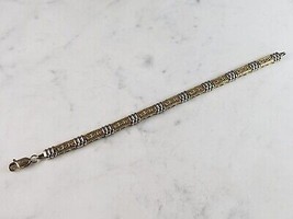 Mens or Womens Vintage Estate 14K Gold Greek Key Bracelet 14.4g E2520 - £1,392.44 GBP