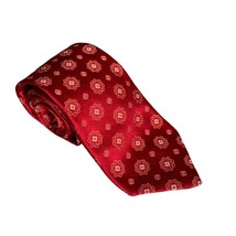 Valentino Red Floral Medallion 100% Silk Tie - $46.75