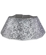 26&quot; Silver Sequins Hexagonal Christmas Tree Collar - $104.99