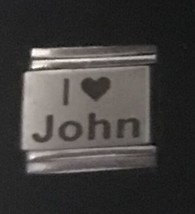 I Heart Love John Wholesale Italian Charm Laser Link 9MM K16 - £8.47 GBP
