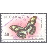 ZAYIX Nicaragua C613 Used Air Post Butterfly Insects 102922S17 - £1.12 GBP