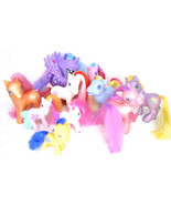 My Little Pony Lot from 2002 - 2010 Ponies Pink w/ Charm Purple Blue MLP - $31.99