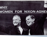 Perché Donna Per Nixon Agnew ? Bi-Fold 1968 Campaign Brochure - £13.95 GBP