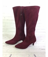 Aerosoles Women&#39;s Size 5.5 Afterward Boot Wine Red Fabric Knee High Boots - £55.18 GBP