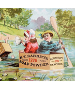 C1880s B.T. Babbitt Victorian Trade Card Soap Powder Lithograph Canoeing... - $625.69 MXN