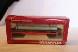 HO Scale Mantua, 40&#39; Flat Car with Pipe load, L&amp;N, Red, #113257 - 747-210 - £23.54 GBP