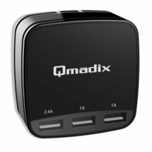 Qmadix Triple USB Puertos Viaje Cargador Hub 4.4 Amperios - £6.61 GBP