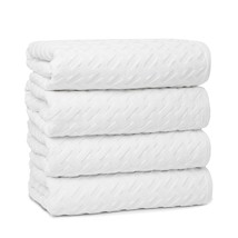 CASUAL LIVING 28650 White Cane Cotton Bath Towel Hotel-Style Bath Towels Ultra-S - £60.51 GBP