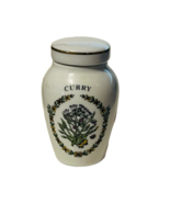 Curry Franklin Mint Spice Jar Gloria Concepts 1985 vtg canister porcelai... - $26.68