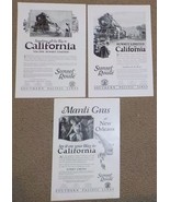 Lot of 3 - 1920s/30s CALIFORNIA Print Ads Southern Pacific Lines Railroa... - £7.38 GBP