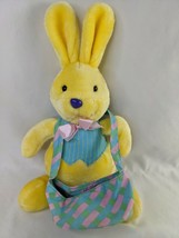 Avon Yellow Rabbit Plush with Basket 14 Inch 1992 Stuffed Animal Toy - $15.25