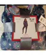 JACLYN Two piece Pajama Set Gray Velour with Stars - Size Large - €11,94 EUR