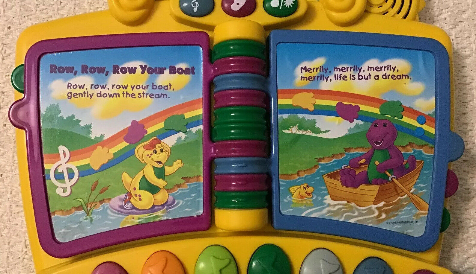 Barney Musical NURSERY RHYMES PIANO BOOK - Mattel Item image 7