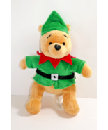 Disney Store Winnie the Pooh 8&quot; Santa&#39;s Elf Christmas Stuffed Animal Toy... - £11.64 GBP