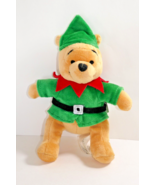 Disney Store Winnie the Pooh 8&quot; Santa&#39;s Elf Christmas Stuffed Animal Toy... - $14.84