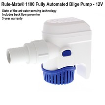RULE RULE-MATE® 1100 FULLY AUTOMATED BILGE PUMP-12V RM1100B State-of-the... - £101.51 GBP
