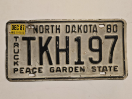 1980 North Dakota ND Truck License Plate TKH197-Peace Garden State-VTG-M... - $19.97
