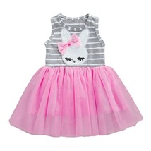 NEW Sequin Bunny Rabbit Girls Striped Pink Tutu Easter Dress  - $11.19
