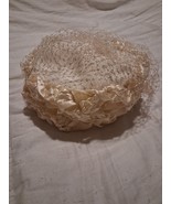 Vintage Ribbon Pill Box Hat  With Netting - $18.00