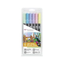 Tombow ABT Dual Brush Pen - Pastel (Pack of 6)  - $44.00