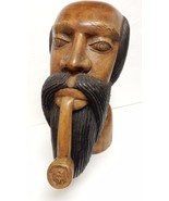 VTG Africa African (?) Head Bust Solid Wood Hand Carved Man Figure Pipe ... - £116.76 GBP
