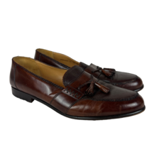 Mezlan Loafers Mens 14 Brown Leather Madison Tassel Braided Trim Dress Shoes 14M - £58.98 GBP