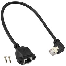 90 Degree Cat 6 Ethernet Cable Right Bend Angle Rj45 Male To Female Shielded Eth - £11.85 GBP