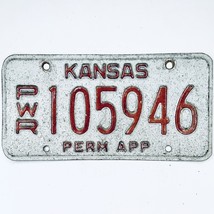  United States Kansas Permanent Power Unit License Plate PWR 105946 - £14.78 GBP