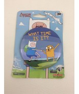 Adventure Time Finn and Jake What Time Is It 3&quot; Button Anime Wild Brand ... - $13.42