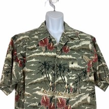 PCH Pacific Coast Highway Mens Size Large Hula Dancer Aloha Hawaiian Cam... - $21.49