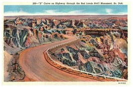 &quot;S&quot; Curve on the Highway through Bad Lands National Monument Postcard - £12.42 GBP