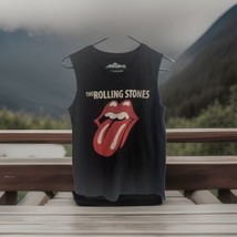 The Rolling Stone Short Sleeveless Round Neck T Shirt Size M Solid Black... - £9.22 GBP