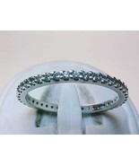 ETERNITY BAND RING in Sterling Silver with Russian-cut Cubic Zirconia - ... - $65.00