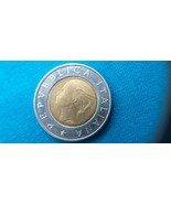 Vintage 1992 Italy 500 lire coin. Quirinale. Production Error. - $3,788.26 MXN