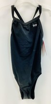 TYR Youth Girl&#39;s Sport Solid Durafast Diamondback Swim Suit, Black, Size... - $39.63
