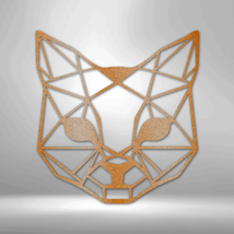 Geometric Cat Steel Sign Laser Cut Powder Coated Home &amp; Office Metal Wall Decor - £41.49 GBP+