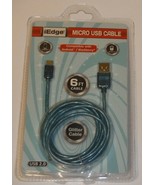 iEdge Blue Micro USB 6 feet Cable New in package - $4.99