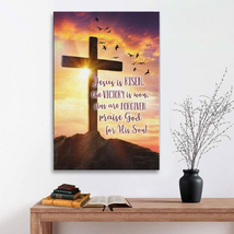 Jesus is Risen The Victory is Won Canvas Gift for Jesus Christ Canvas Wall Art - £18.34 GBP+