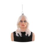 DONATELLA VERSACE ORNAMENT 5&quot; Glass Bust Christmas Tree Italian Fashion ... - $22.95