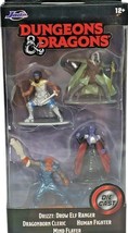 Jada Dungeons &amp; Dragons Drizzt Dragonborn Cleric Human Fighter 4 Figure Die Cast - £7.62 GBP