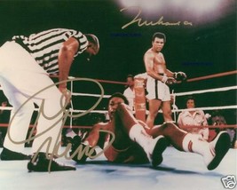 Muhammad Ali And George Foreman Signed Autographed 8x10 Rp Photo Boxing Greats - £15.09 GBP