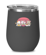 Wine Tumbler Stainless Steel Insulated Funny Cat Ramen Noodles  - £22.69 GBP