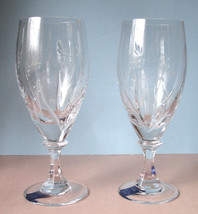 Kathy Ireland Crystal Tranquility Iced Beverage Glass SET/2 Florals NEW No Box - £31.08 GBP